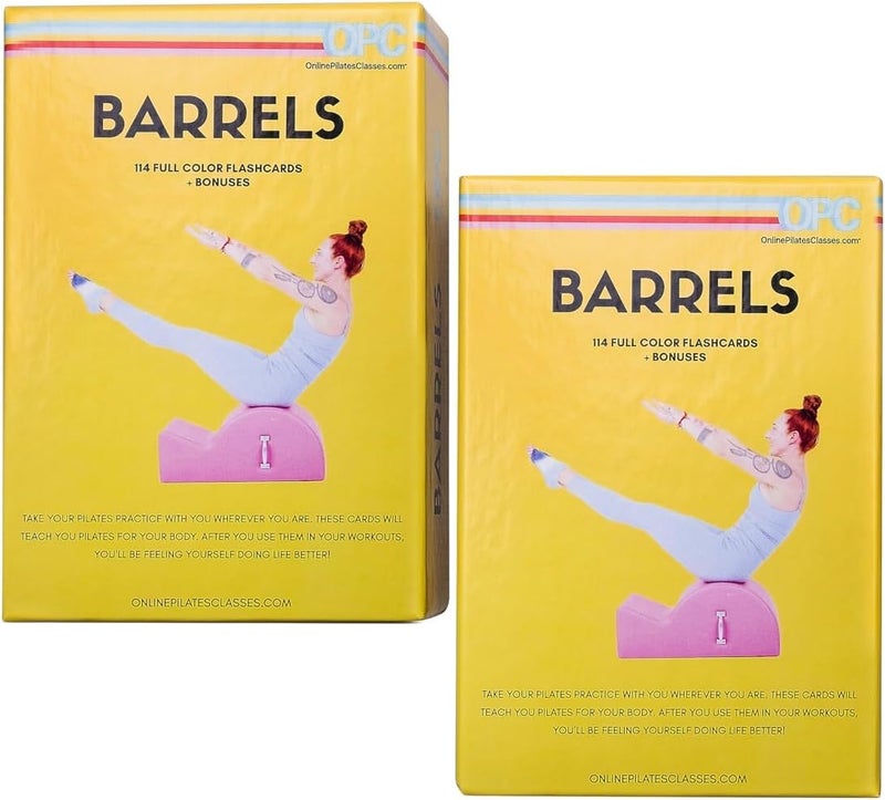 OnlinePilatesClasses.com OnlinePilatesClasses Pilates Barrels Flashcards, Deck Cards Set with Video Tutorial for Spine Corrector, Ladder Barrel, Small Barrel & C-Shaper Exercise, Home Gym Workout, Barrel Arc Not Included - Image 3